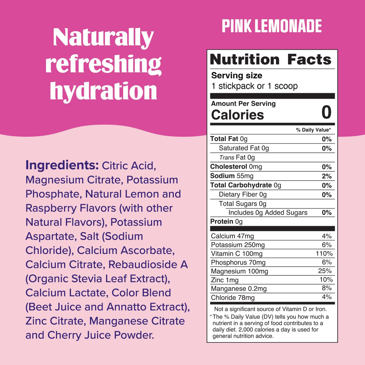 Ultima Replenisher Daily Electrolyte Powder Drink Mix – Sugar Free – Pink Lemonade, 30 Serving – Hydration Powder with 6 Key Electrolytes and Trace Minerals – Keto Friendly, Vegan, Non-GMO