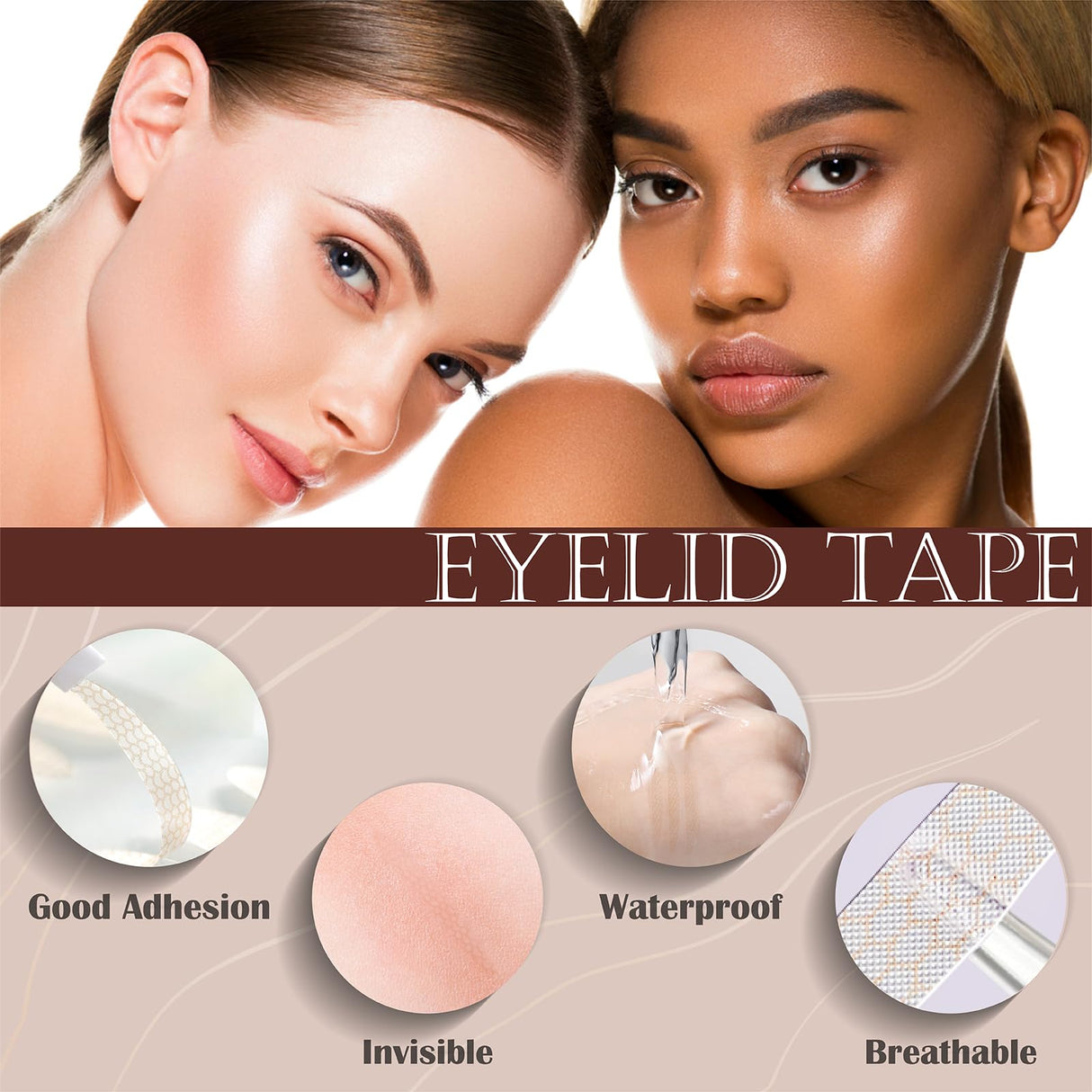 480Count Eyelid Tape, Eyelid Lifter Strips, Eyelid Tape for Hooded Eyes Invisible, Instant Surgery-Free Eye Lift for Uneven or Single Eyelids, Say Goodbye to the Hood, Sagging Eyelids