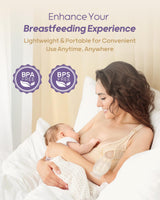 Nuliie Silicone Manual Breast Pump with Leak-Proof Lid & Suction Cup, 4oz/120ml BPA-Free, Wearable Hand Pump Breastmilk, Breast Milk Collectors for Breastfeeding Essentials, Includes Cleaning Brush