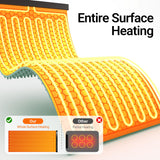 Warming Mat for Food - Full Surface Rapid Heating, Rollable & Portable Food Warmer Mat with 6 Temperature Settings and 1-4 Hours Adjustable Timer, Silicone Heating Mat for Party Buffet (Green-XXL)