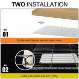 DOMMIA Panel Grow Light for Indoor Plants, 20W Ultra-Thin Full Spectrum LED Grow Light for Shelf & Cabinet, Dimmable with 6/12/16H Timer, Warm White, 1-Pack