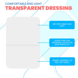 Houseables Waterproof Bandages, Transparent Film Dressing, Waterproof Bandages Post Surgical, Wound Covers for Showering, Swimming Tattoo Cover, After Surgery Protector, Clear, Large, 8x12, 10 Pack