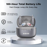 BIBIED OTC Hearing Aids – Rechargeable Hearing Aids for Seniors & Adult with Smart Noise Reduction, Superior Sound, Self-Fit, Nearly Invisible, for Mild to Moderate Hearing Loss (Grey)