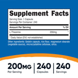 Nutricost L-Theanine 200mg, 240 Capsules - Double Strength