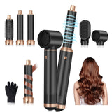 Blow Dryer Brush, Air Curling Wrap Styler Hair Dryer Brush Air Curler, 5 in 1 Hot Air Brush Negative Ion Curling Iron, Hair Styling Tools for Drying Curl Straightening