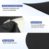 ZIKEE Dual U-Shaped Donut Pillow for Tailbone Pain, Hemorrhoid Pillow for Sitting with Pressure Relief Hole & Slope Design, Donut Seat Cushion for Coccyx, Postpartum & Post Surgery Sitting Relief