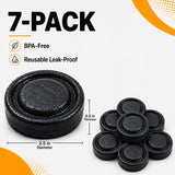 Ice Pucks for Beer Sleeve (7-Pack) – Reusable Leak-Proof Ice Packs for Golf Cooler Bags – Can Shaped Freezer Discs – Keeps Cans Cold for Hours – Fits Most Beer Sleeves – Golf Gifts for Men