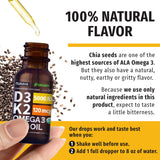 (4 Pack) Organic Vitamin D3 K2 Drops with MCT Oil Omega 3, 5000 IU - Maximum Strength Vitamin D Liquid, No Fillers, Non-GMO Liquid D3 for Faster Absorption and Immune Support, Unflavored, 4 Fl Oz