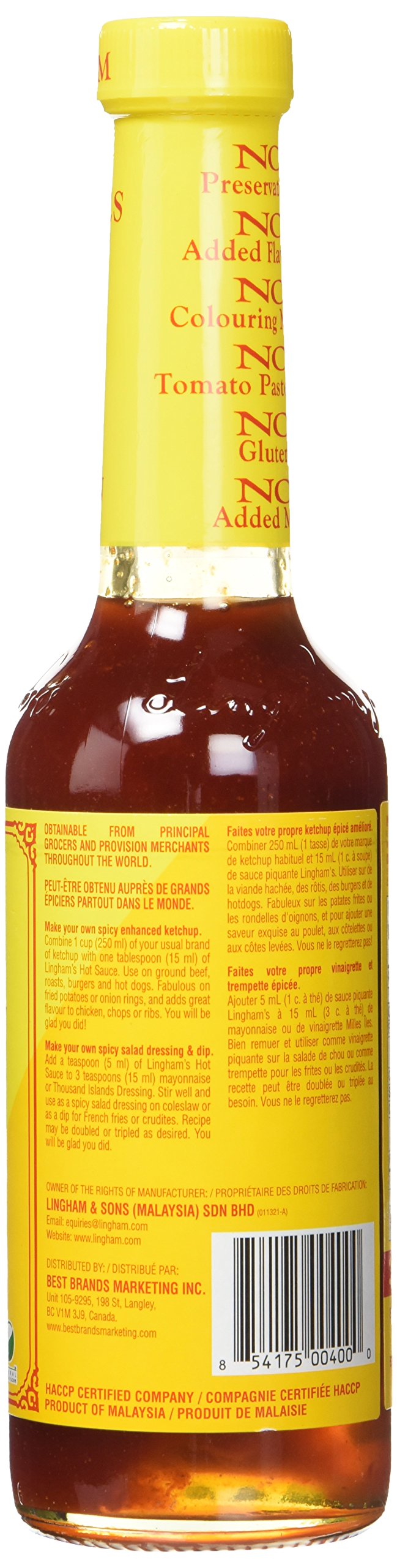 Lingham's HOT SAUCE ORIGINAL, 12.6 Ounce