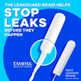 Tampax Pearl Tampons Super Plus Absorbency, With Leakguard Braid, Unscented, 50 Count x 2 Packs (100 Count Total) (Packaging May Vary)