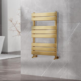 Go Bathrooms Ark Towel Rail 800mm x 500mm Brushed Gold Bathroom Radiator Designer Heated Ladder Rail Flat Panel Ladder Heater