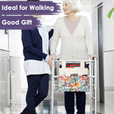 TOGETRUE Walker Bag, Handy Walker Basket with Water Cup Holder, Walker Accessories Storage Bag for Folding Walker, Wheelchairs, Strollers, 15"x11.5" (Butterfly)