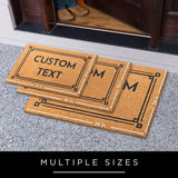 Personalized Door Mat, Custom Door Mat with Text, Custom Welcome Doormat, Coir Entryway Decor, Indoor Outdoor, Housewarming Christmas Gift, Slip Resistant Backing