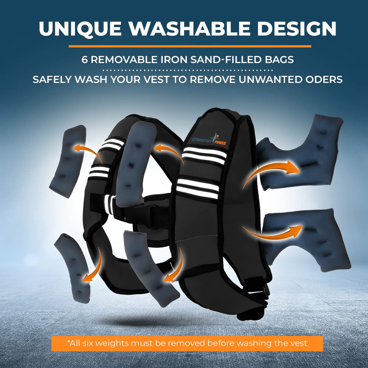 Gymnastics Power - Weighted Vest 6LB, 8LB, 10LB, 15LB, 25lb, 35lb, 45lb, 60lb Removable Iron Weights for Men and Women Workout for Calisthenics and Fitness Sport Training (Black, 10 LB)