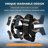 Gymnastics Power - Weighted Vest 6LB, 8LB, 10LB, 15LB, 25lb, 35lb, 45lb, 60lb Removable Iron Weights for Men and Women Workout for Calisthenics and Fitness Sport Training (Black, 10 LB)