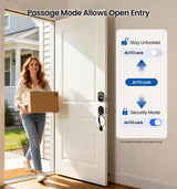 Veise KS02A Fingerprint Keyless Entry Door Lock, Auto Lock, Electronic Keypad Deadbolt for Front Door, Biometric, Anti-Peeping Password, Easy Install, Oil Rubbed Bronze