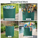 Gardzen 3-Pack 72 Gallons Garden Bag - Reuseable Heavy Duty Gardening Bags, Lawn Pool Garden Leaf Waste Bag