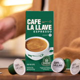 Café La Llave Espresso Aluminum Capsules, Dark Roast, 40ct