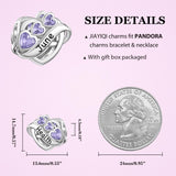 JIAYIQI Heart June Birthstone Charm for Pandora Charms Bracelet