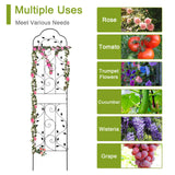 hogardeck Metal 84 * 19 Garden Trellis 2-Packs for Climbing Plants Flowers Vegetables Planting Arched Outdoor Decoration for Courtyards Lawns Gardens