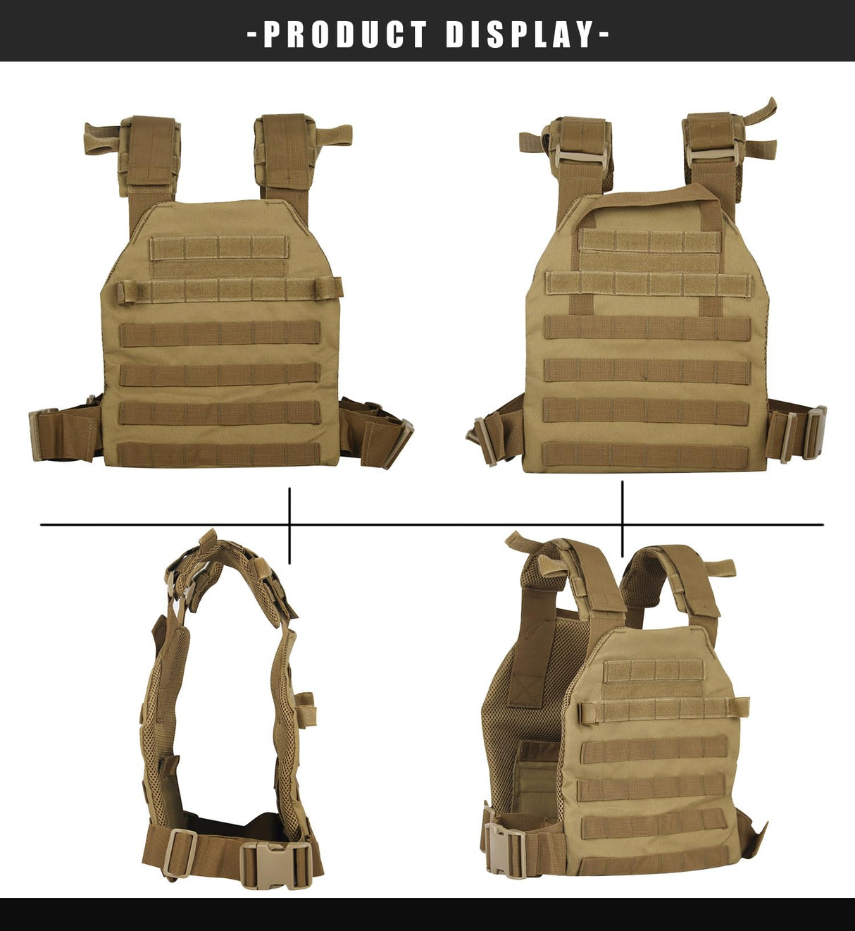 Miramrax Weighted Vest for Men and Women Weight Vests Adjustable Strength and Endurance Training Fitness Workouts Tactical Running Gym (Tan)