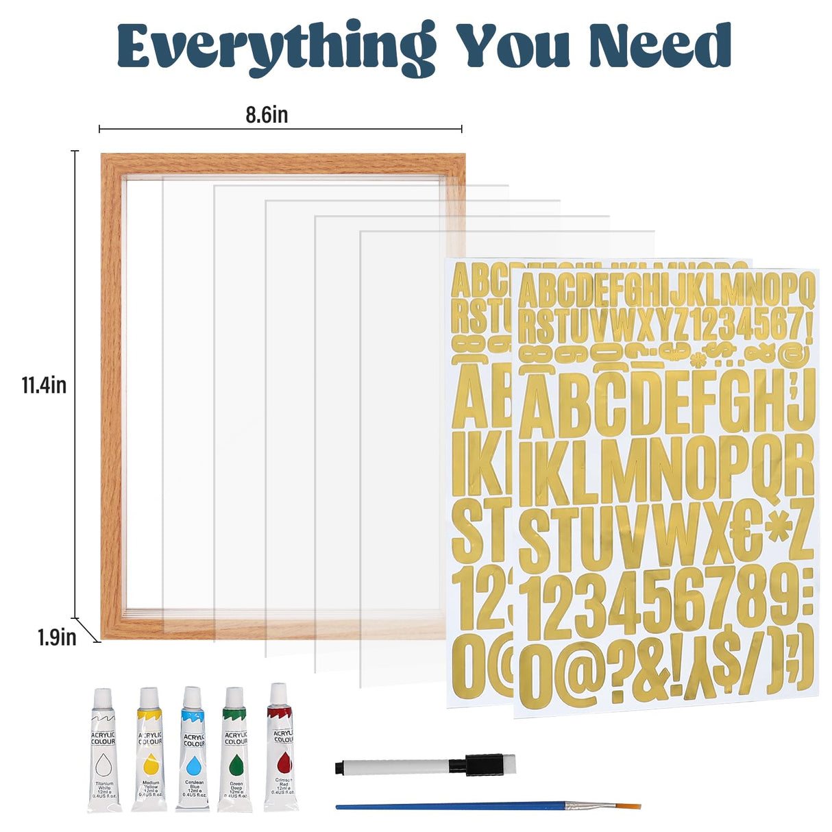 Bixinyo Family Handprint Kit - Baby Hand and Footprint Kit, Adoption Gifts, Family Gifts for New Parents, Christmas, New Mom, DIY Craft Keepsake Wooden Frame, 5 Non-Toxic Paints (Brown)