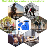 Fishboy Upgraded Collapsible Stool, 400lbs Max Weight, Lightweight But Sturdy, Portable Retractable Folding Telescoping Foldable Camping Stool for Adults Outdoor Fishing Hiking Gardening Travel BBQ