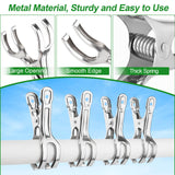 Samhopo Upgrade Large Garden Clips, Stainless Steel Greenhouse Clamps for 3/4'', 1'', 2'' Pipes, Strong Grip Garden Clamps for Greenhouse Hoop, Heavy Duty Row Cover Clips for Netting, 24PCS