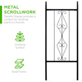 Best Choice Products 92in Steel Garden Arch Arbor Trellis for Outdoor, Yard, Garden, Climbing Plants w/Decorative Wire Lattice - Black