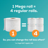 Angel Soft Toilet Paper with Fresh Linen Scented Tube, 48 Mega Rolls = 192 Regular Rolls, Soft and Strong Toilet Tissue