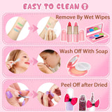 For Ideahome Kids Washable Makeup Girl Toys - Real Make Up Set, Little Girls Makeup Kit for Toddler Kid Children Princess, Christmas Birthday Gift Toys for Girl 4 5 6 7 8 9 10 Year Old
