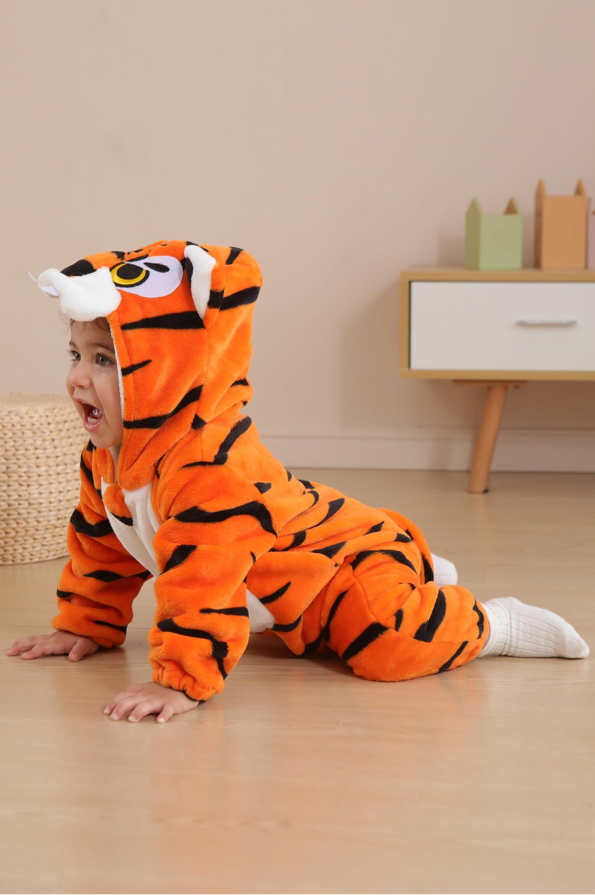 DarkCom Toddler Hooded Romper Unisex Baby Animal Onesie Halloween Cosplay Grey Raccoon Costumes Kids' Christmas Gifts 2-3 Years