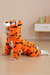 DarkCom Toddler Hooded Romper Unisex Baby Animal Onesie Halloween Cosplay Grey Raccoon Costumes Kids' Christmas Gifts 2-3 Years