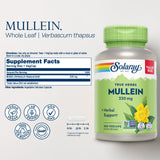 Solaray Mullein Leaf 330 mg - Soothing Herbal Support - Mullein Capsules Traditionally Used to Support Health and Wellness - Vegan, Non-GMO, Lab Verified, 60-Day Guarantee, 200 Servings, 200 VegCaps