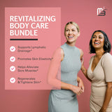 M3 Naturals Anti Cellulite Massage Oil and Silicone Body Brush – Collagen and Stem Cell Skin Tightening Formula for Smoothing and Firming – 8 Fl Oz