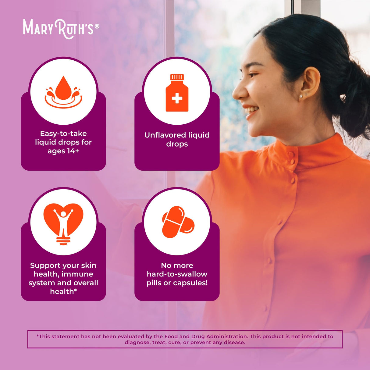 MaryRuth Organics USDA Organic Vitamin A Liquid Drops | 3 Month Supply | Immune Support, Eye Health, Skin Health for Ages 14+ | 750mcg per Serving | Sugar Free | Vegan | Non-GMO | Gluten Free | 1oz