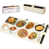 31.8 inches Silicone Warming Mat for Food,248℉ Fast Full Surface Heating Electric Warming Tray, 9 Level Temperature Adjustable Warming Kitchen Mat, Roll Up Food Warmer Mat for Countertop