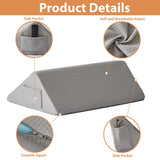 BIEEZZK Knee Wedge Pillow for Pain Relief - Memory Foam Leg Elevation Pillow for Post-Surgery Recovery, Sciatica, Hip & Back Support - Knee Wedge for Sleeping, Ankle & Joint Care, Grey