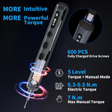 STREBITO Mini Electric Screwdriver Set, 70 in 1 Small Electric Screwdriver - 64 S2 Preicison Bits, 5 Torque Settings, 4 LED Lights, Mini Power Screwdriver Repair Tool Kit for PC Electronic (Upgraded)