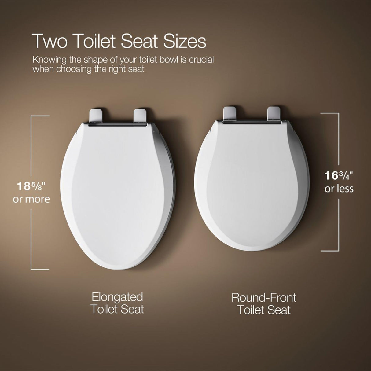 KOHLER 20110-0 Brevia, Slow Close Toilet Seat, Elongated Toilet Seat, Grip-Tight Bumpers Quick-Attach Hardware, White