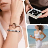 Elegant Beaded Bracelets - Natural Stone & Stainless Steel Healing Energy Jewelry for Couple Lover, Adjustable Sun and Moon Non-Smart Bracelet Set with Positive Meaning, Perfect Friendship Gifts