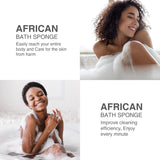 3 Pack African Net Sponge – Real Authentic Exfoliating Bath Sponges for Silky Smooth Skin, Deep Cleansing Mesh for Full Body, Quick-Drying & Travel-Friendly（Yellow Pink Purple）