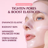 EQQUALBERRY Collagen Pore-Tight Up Mask - PDRN & Low Molecular Collagen for Pore Minimizing and Firming | Korean Collagen Face Mask for Glass Skin, 4 Sheets, 1.01 OZ.