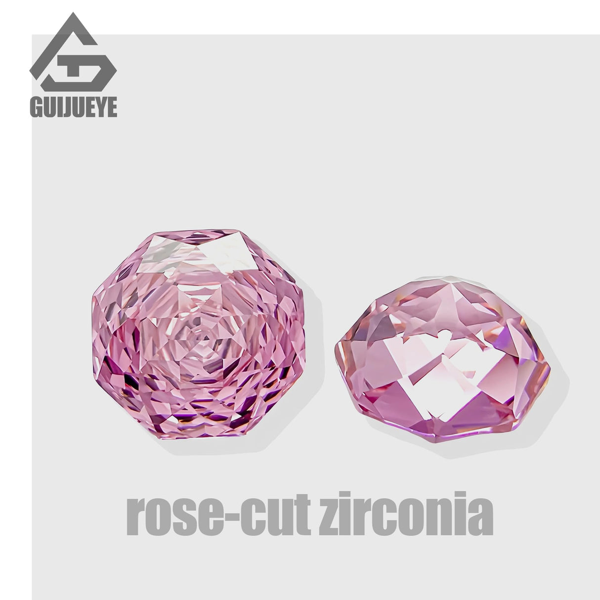 GUIJUEYE Implant Grade Titanium Rose Cut CZ Earrings for Sensitive Ears