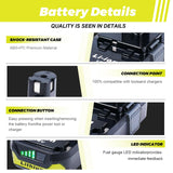 ULDERTRA 2Pack P103 3.5Ah Replacement for Ryobi 18V Battery and Charger Combo Compatible with Ryobi 18V ONE+ Cordless Tools