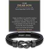 FIEEFX To My Son Bracelet Gifts from Dad Mom