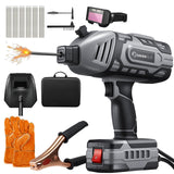 Sakerplus Portable Welding Machine, Handheld Welder Machine 110V, ARC Portable Welder with IGBT Inverter 5 Variable Current Adjustment, 30pcs 3/32" Wire Rods, Welding Helmet, Carrying Case Included