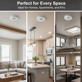 2-in-1 Smoke & CO Detector, 10-Year Battery, LCD Digital Display, 85dB Buzzer, Easy Mount for Home Use