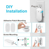 Wireless Doorbell, SECRUI Door bell Over 1000ft Coverage with 2 Plug-In Receivers, 1 Waterproof Push button, 52 Chimes, 110dB loud Sound Colorful LED Flash