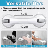 Shower Foot Rest for Wall, 12 Inches Shower Pedicure Foot Stool for Shaving Legs Bathroom Stool with Powerful Suction Cups Foot Stand for Inside Shower Suitable for Small Shower Spaces